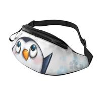 Marsupio a tracolla grande per donne e uomini, con stampa campo da golf, marsupio per uomo e donna, alla moda, con cinghia regolabile, per allenamento, corsa, viaggi, I Love Penguins, Taglia unica