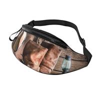 Marsupio a tracolla grande per donne e uomini, due pappagalli colorati stampati marsupio per uomo donna marsupio alla moda marsupio con cinghia regolabile per allenamento, corsa, viaggi, Cappello da