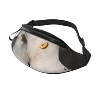 Marsupio a tracolla grande per donne e uomini, due pappagalli colorati stampati marsupio per uomo donna marsupio alla moda marsupio con cinghia regolabile per allenamento, corsa, viaggi, Occhi di gufo