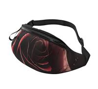 Marsupio a tracolla grande per donne e uomini, grazioso marsupio stampato Corgi per uomo e donna, marsupio alla moda con cinturino regolabile per allenamento, corsa, viaggi, Rosa Gotica, Taglia unica