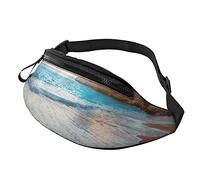 Marsupio a tracolla grande per donne e uomini, marsupio con stampa floreale colorato, per uomo e donna, alla moda, con cinghia regolabile, per allenamento, corsa, viaggi, Corsa all'acqua a Spiaggia