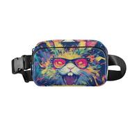 Marsupio a tracolla in stile gotico scuro con coniglio terrore, per uomo e donna, multiuso, borsa a tracolla per passaporto, con cinghia regolabile, per viaggi, palestra, lavoro