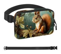Marsupio a tracolla Little Squirrel on a Big Tree-1057 per uomini e donne, borsa da cintura per viaggi, casual, passeggiate, corsa, escursionismo, ciclismo, multicolore, 4 x 23 x 15 cm, Multicolore,