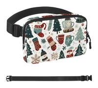 Marsupio a tracolla Merry Christmas-67 per uomo e donna, borsa da cintura per viaggi, casual, passeggiate, corsa, escursionismo, ciclismo, Multicolore 01, 1.5x9.0x5.9in/4x23x15cm