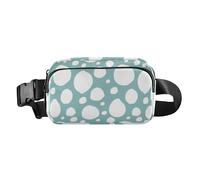 Marsupio a tracolla multiuso con design irregolare, colore bianco, alla moda, per donne e uomini, antifurto, con cinghia regolabile, per viaggi, corsa, escursionismo, Bianco Design Irregolare Spot, 1