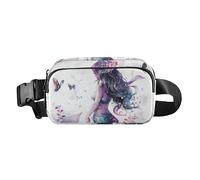 Marsupio a tracolla multiuso per passaporto con note musicali, ornamento a scheletro, elegante marsupio per uomo e donna, Chic Sirene Bianco, 1 size