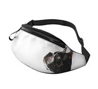 Marsupio a tracolla per donne e uomini, colore bianco e nero Boston Terrier, marsupio da corsa da viaggio per donne e uomini