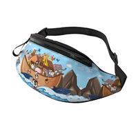 Marsupio a tracolla per donne e uomini, con animali sull'arca di Noè, galleggiante, da corsa, da viaggio, per donne e uomini