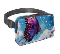 Marsupio a tracolla per donne e uomini, con fiore di loto luminoso, marsupio con tasche con cerniera, marsupio impermeabile con cinturino regolabile per allenamento, corsa, viaggi, escursionismo