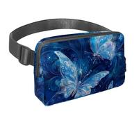 Marsupio a tracolla per donne e uomini, con fiore di loto luminoso, marsupio con tasche con cerniera, marsupio impermeabile con cinturino regolabile per allenamento, corsa, viaggi, escursionismo