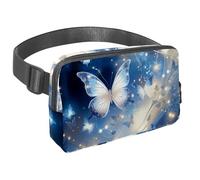 Marsupio a tracolla per donne e uomini, con fiore di loto luminoso, marsupio con tasche con cerniera, marsupio impermeabile con cinturino regolabile per allenamento, corsa, viaggi, escursionismo