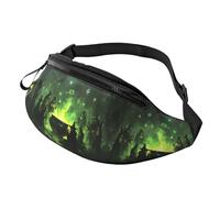 Marsupio a tracolla per donne e uomini, con motivo streghe della foresta verde, per Halloween, corsa, marsupio da viaggio per donne e uomini