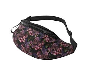 Marsupio a tracolla per donne e uomini, con orchidee e teschio, da viaggio, da corsa, per donne e uomini