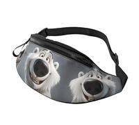 Marsupio a tracolla per donne e uomini, con orso polare sorridente, marsupio da corsa da viaggio per donne e uomini