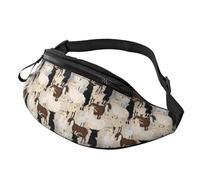 Marsupio a tracolla per donne e uomini, con stampa di cartoni animati colorati e carini capre, da viaggio, per donne e uomini