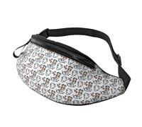 Marsupio a tracolla per donne e uomini, divertente e carino con testa di mucca, latte e amore, marsupio da viaggio da corsa per donne e uomini