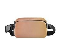 Marsupio a tracolla per donne e uomini, impermeabile, con cinghia regolabile, ideale per ciclismo, escursionismo, palestra, colore arancione-giallo sfumato, Gradiente giallo-arancio, 1 size