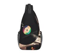 Marsupio a tracolla per donne e uomini, in vinile, regolabile, per viaggi, sport, corsa, escursionismo, nero, taglia unica