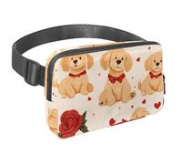 Marsupio a tracolla per donne e uomini, marsupio con cuori innamorati con tasche con cerniera, marsupio impermeabile con cinturino regolabile per allenamento, corsa, viaggi, escursionismo, Multicolore