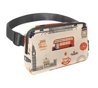 Marsupio a tracolla per donne e uomini, Marsupio retrò City of Paris con tasche con cerniera, marsupio impermeabile con cinturino regolabile per allenamento, corsa, viaggi, escursionismo, Multicolore