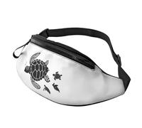 Marsupio a tracolla per donne e uomini, motivo famiglia di tartarughe marine, marsupio da corsa da viaggio per donne e uomini