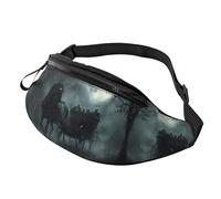 Marsupio a tracolla per donne e uomini, per Halloween, fantasma, carrozza, luna, notte, corsa, marsupio da viaggio per donne e uomini