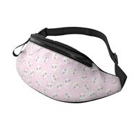Marsupio a tracolla per donne e uomini, rosa romantico con occhiali innamorati con gatto, marsupio da viaggio da corsa per donne e uomini
