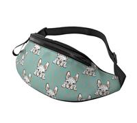 Marsupio a tracolla per donne e uomini, stile vintage, pop art, bulldog francese, da corsa, da viaggio, per donne e uomini