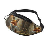 Marsupio a tracolla per donne e uomini - Streamside meditazione volpe corsa marsupio da viaggio per donne uomini