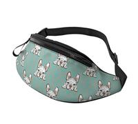 Marsupio a tracolla per donne e uomini, vintage pop art bulldog francese, marsupio da corsa da viaggio per donne e uomini
