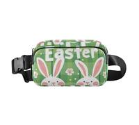 Marsupio a tracolla per il giorno di Pasqua, alla moda, unisex, resistente all'acqua, antifurto, con cinghia regolabile, per allenamento, corsa, escursionismo, Giorno di Pasqua felice, 1 size