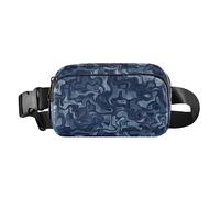 Marsupio a tracolla per passaporto, mimetico, blu navy, unisex, impermeabile, con cinghia regolabile, per allenamento, corsa, escursionismo, 01, 1 Size