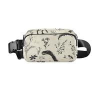 Marsupio a tracolla per passaporto, scheletro di dinosauri, unisex, impermeabile, con cinghia regolabile, per allenamento, corsa, escursionismo, 12, 1 Size