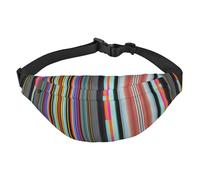 Marsupio a tracolla per ragazzi con linee verticali irregolari, grande borsa da viaggio alla moda per sport, corsa, ciclismo, viaggi, pesca