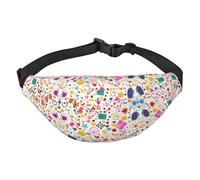 Marsupio a tracolla per ragazzi, con scritta "Happy Birthday", grande borsa da viaggio alla moda per sport, corsa, ciclismo, viaggi, pesca