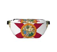 Marsupio a tracolla per sport all'aria aperta, con stampa con bandiera della Florida, per donne e uomini, da viaggio, per allenamento