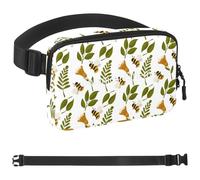 Marsupio a tracolla per uomo e donna, con motivo a ape in volo, stile cartone animato, 100 pezzi, casual, per passeggiate, corsa, escursionismo, ciclismo, Multicolore 04, 1.5x9.0x5.9in/4x23x15cm