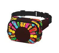 Marsupio a tracolla per uomo e donna, marsupio per corsa, escursionismo, sport, infradito colorate estive