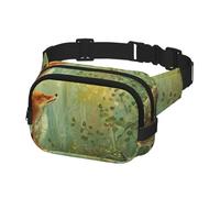 Marsupio a tracolla per uomo e donna, marsupio per corsa, escursionismo, sport, volpe e uccello nella foresta, Multicolore, Taglia unica, Cintura per soldi