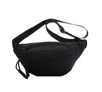 Marsupio a tracolla, per uomo e donna, unisex, in nylon, con tasche con cerniera, impermeabile, per allenamento, escursionismo, palestra, adatto a tutti i telefoni, nero, Nero , Borsa Corpo Corss