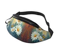 Marsupio a tracolla unisex con mandala rosa in stile bohémien, con mandala, regolabile, in vita, con stampa alla moda, borsa a tracolla per i frequentatori di festival, borsa compatta antifurto per