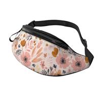 Marsupio a tracolla unisex con mandala rosa in stile bohémien, con mandala, regolabile, in vita, con stampa alla moda, borsa a tracolla per i frequentatori di festival, borsa compatta antifurto per