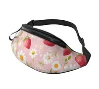 Marsupio a tracolla unisex con margherita regolabile in vita Marsupio floreale alla moda stampato borsa a tracolla per studenti - Borsa a mani libere alla moda per la vita del campus 14 x 35 cm, A2