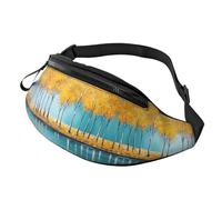 Marsupio a tracolla unisex con margherita regolabile in vita Marsupio floreale alla moda stampato borsa a tracolla per studenti - Borsa a mani libere alla moda per la vita del campus 14 x 35 cm, A26