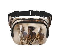 Marsupio a tre cavalli da corsa Marsupio piccolo alla moda a tracolla marsupio leggero marsupio per donne uomini corsa allenamento escursionismo viaggi