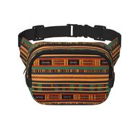 Marsupio africano con stampa di tessitura quadrata marsupio allenamento escursionismo corsa viaggio palestra bella cerniera moda