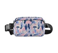 Marsupio alla moda a forma di fungo pastello per donne e uomini, piccola borsa a tracolla con tracolla regolabile per lo shopping, lo sport, il lavoro, fungo pastello, 1 size