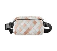 Marsupio alla moda a forma di girasole quadrato, turchese, bianco, per donne, uomini, adolescenti, impermeabile, con cerniera, Simbolo Oro Bianco Pokers, 1 size