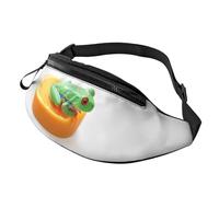 Marsupio alla moda a forma di rana, per uomo e donna, grande marsupio con tasche con cerniera, regolabile, per fitness, esercizi, arrampicata, corsa, escursionismo, passeggiate con il cane all'aperto