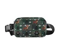 Marsupio alla moda a scacchi con orsi Merry Christmas Bears nero e verde per donne uomini multiuso con cinturino regolabile per viaggi palestra lavoro mandiles para mujer de cocina